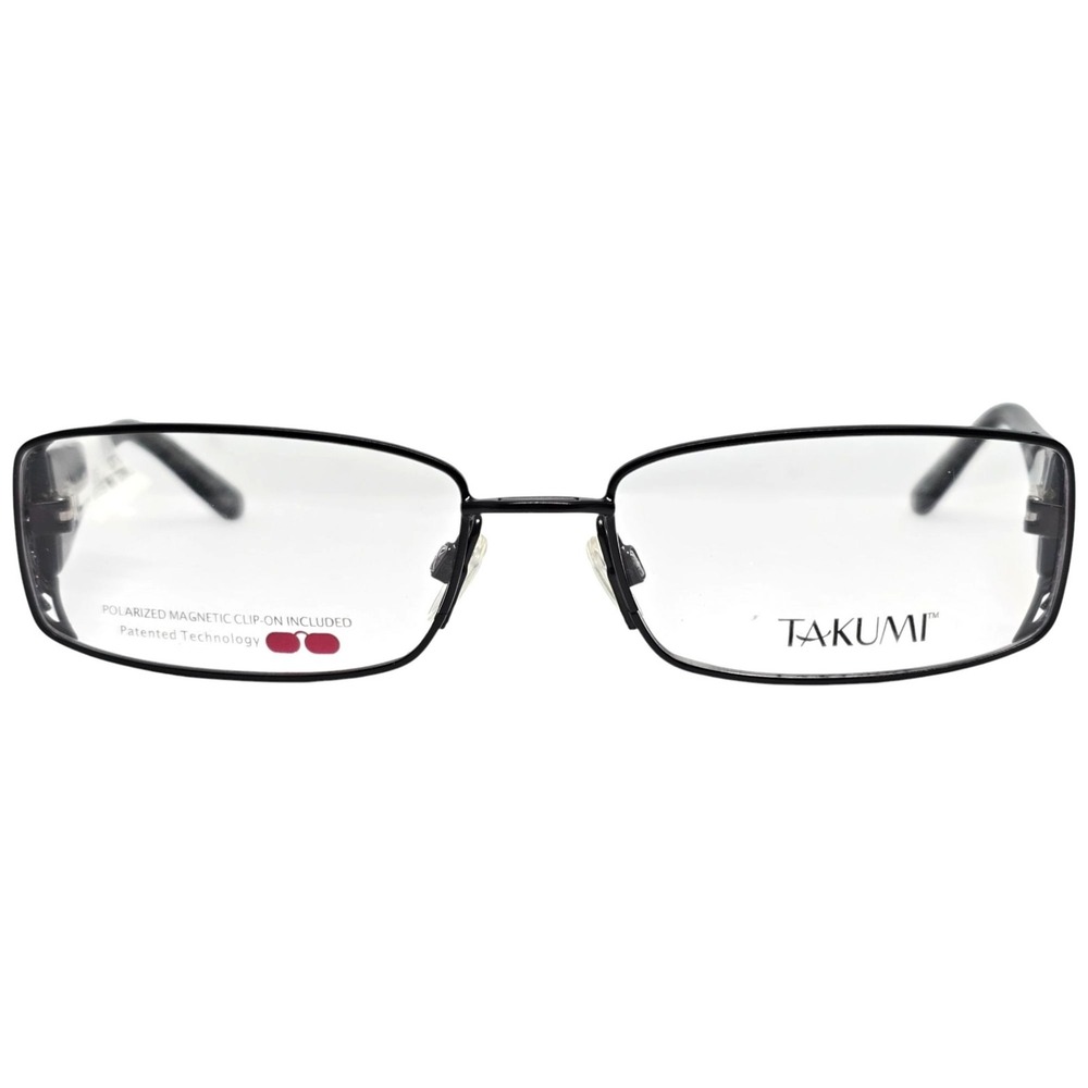 Takumi T9922 Eyeglass Frames 55-17-135 Black Rectangle Full Rim Women's Optical